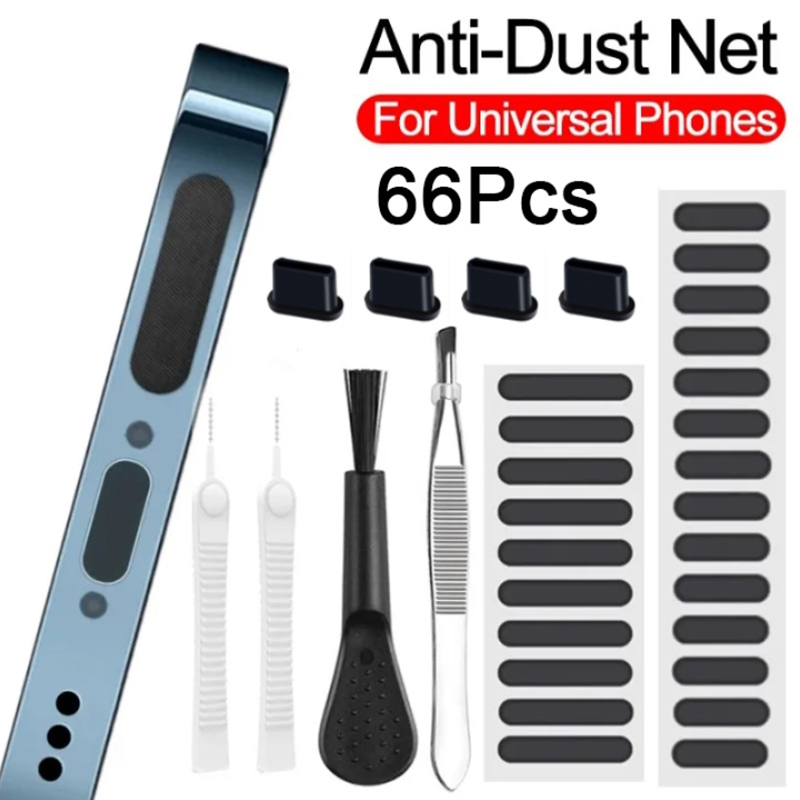 66PCS Handy Lautsprecher Lade Port Reinigung Set Staub Stecker für iPhone 15 14 13 Samsung Xiaomi Kopfhörer Reiniger kit Pinsel