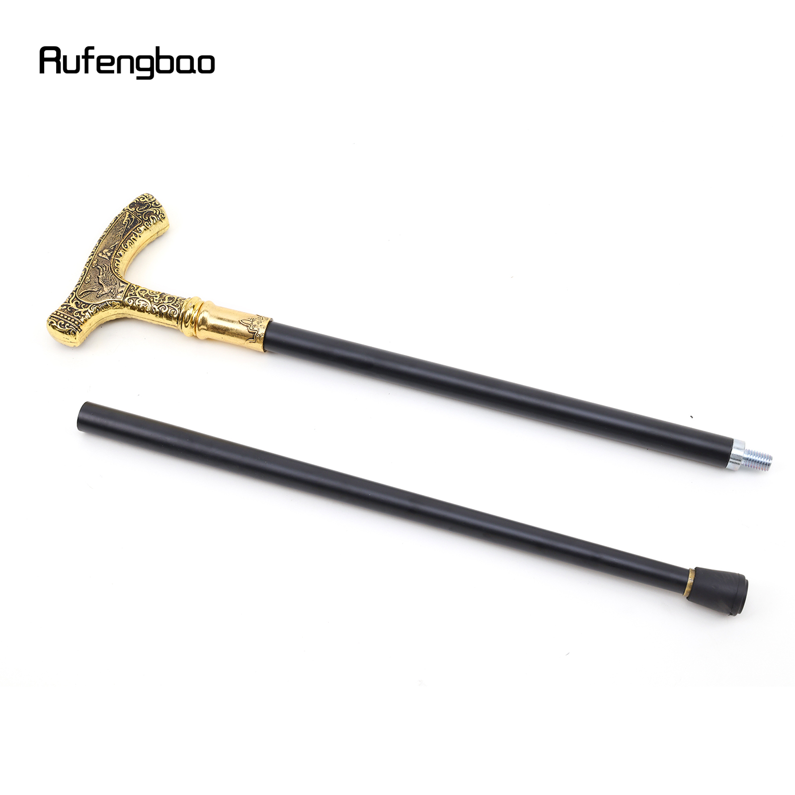 デラックスエグイーグルハンドルウォーキングスティックゴールド,隠されたプレート,自己防衛,杖,コスプレ,90cm