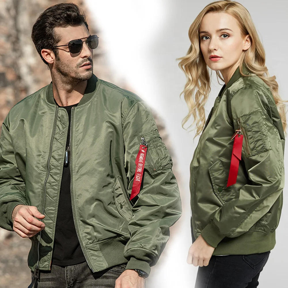 New pilot Air men bomber jacket Mens Military Bomber Jackets Men Casual Solid Zipper Pilot Jacket Green New Slim Fit Male Coats
