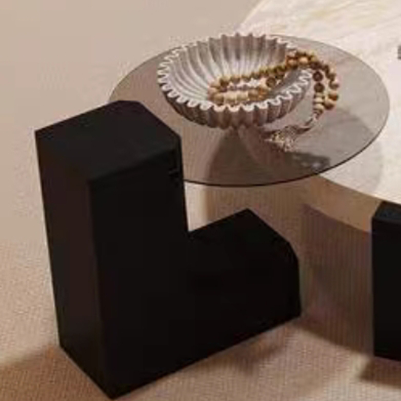 Moderner runder Couchtisch Lounge Center Klarer sitzender Wohnzimmertisch Marmor Weiß Haushalt Stolik Kawowy Möbel