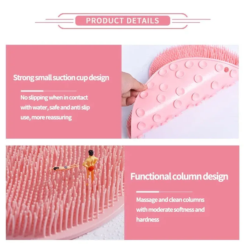 Multifunktionale Rückenreiben Artefakt Badebürste Rutschfeste Matte Saugnapf Reiben Rücken Silikon Bad Massage Fuß Reiben Matte