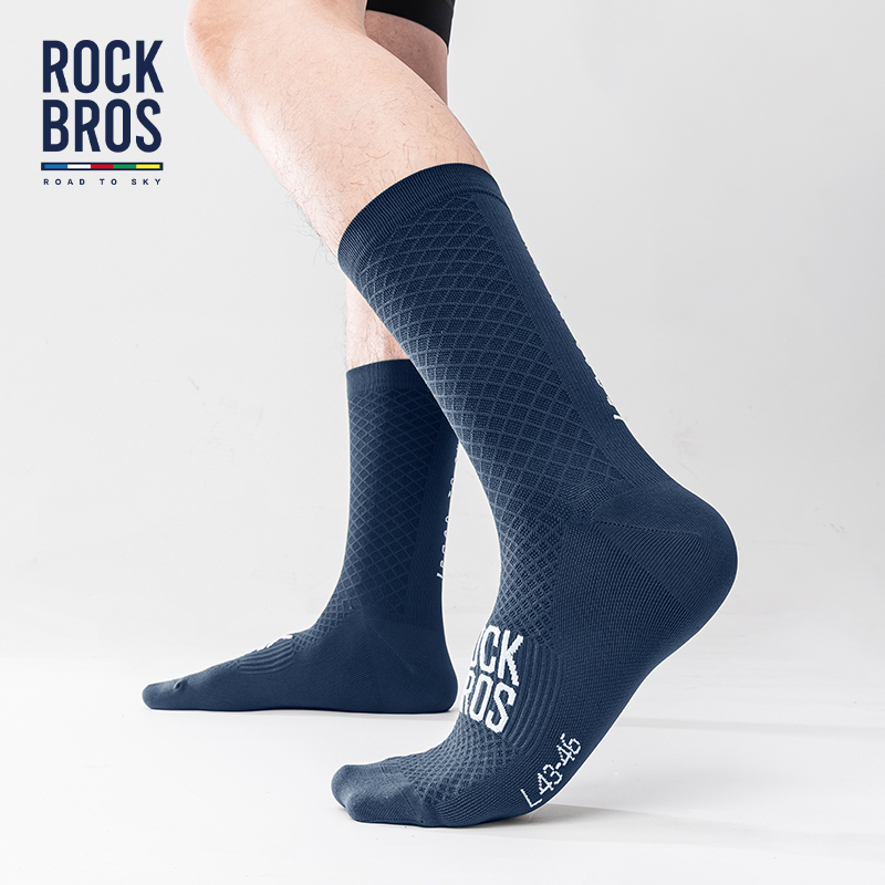 ROCKBROS ถนนสู่ท้องฟ้ากีฬาถุงเท้าระบายอากาศ MTB ถนนขี่จักรยานถุงเท้ายืดหยุ่นสูงดูดซับแรงกระแทกคู่ถุงเท้าจักรยาน