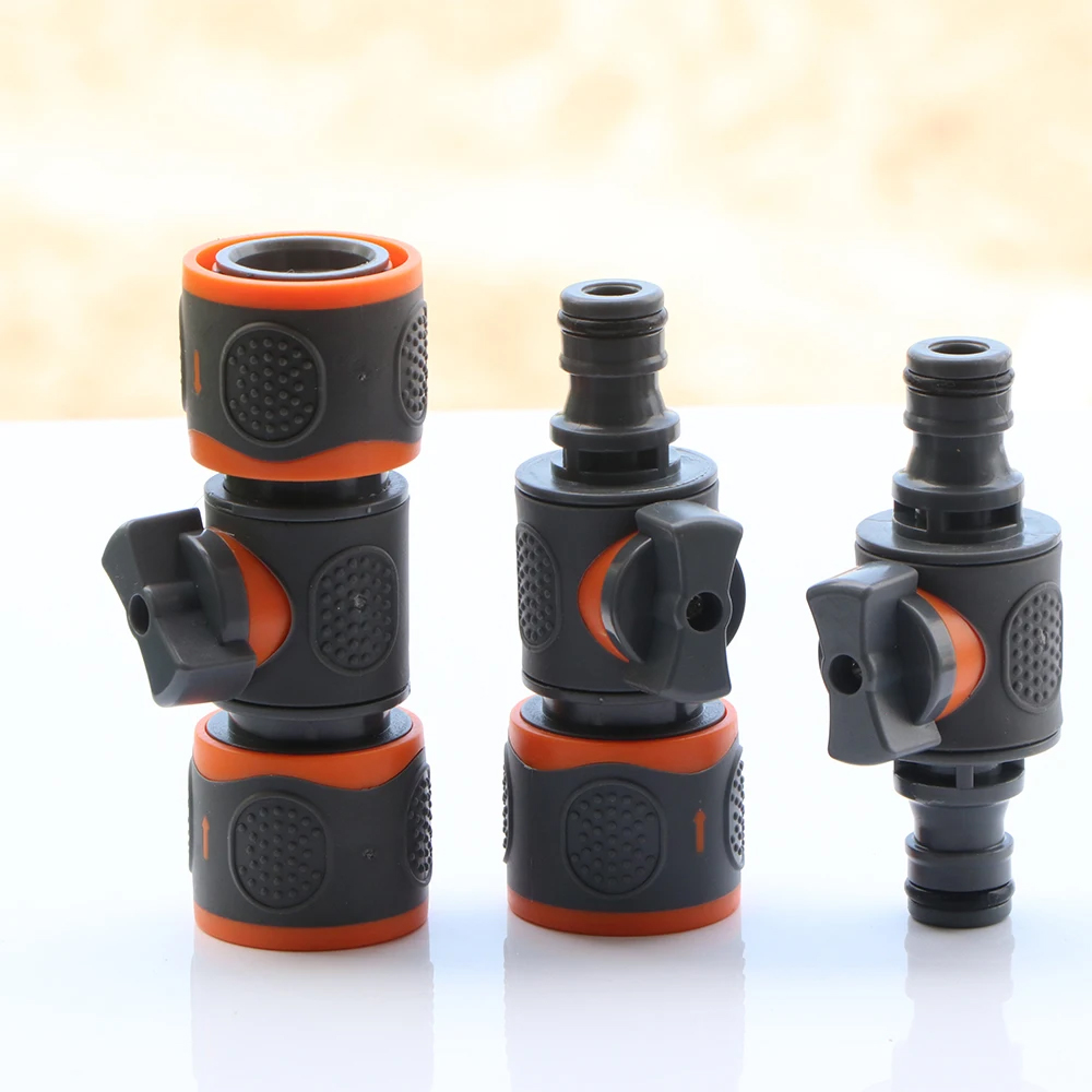 16mm Ball Valve Hose Adapter Quick Connector Coupling Joint Extender Connect Repair for Garden Irrigation Tubing Stop Water