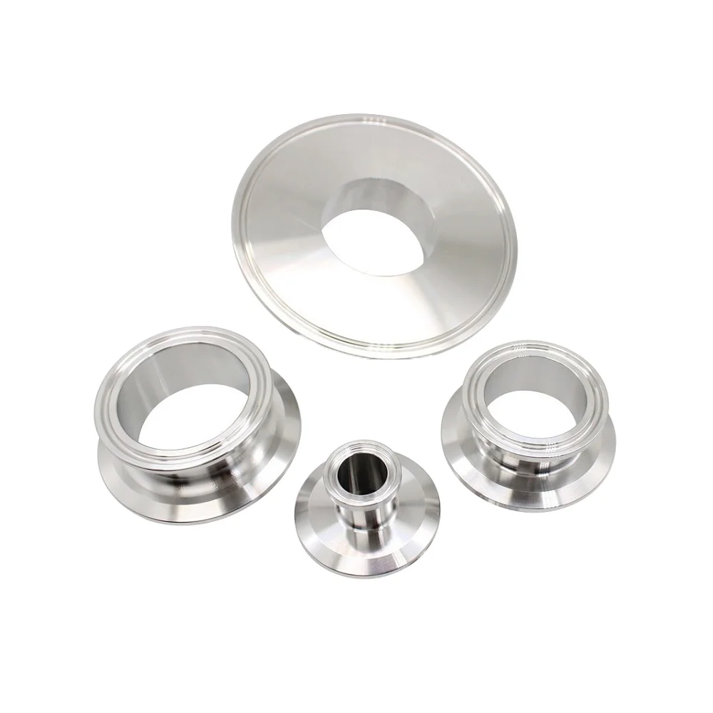 YQBS 2 นิ้ว × 1.5 นิ้วสุขาภิบาล FITTING End CAP Tri CLAMP Ferrul ลดสแตนเลส 304 สุขาภิบาล Concentric Clover