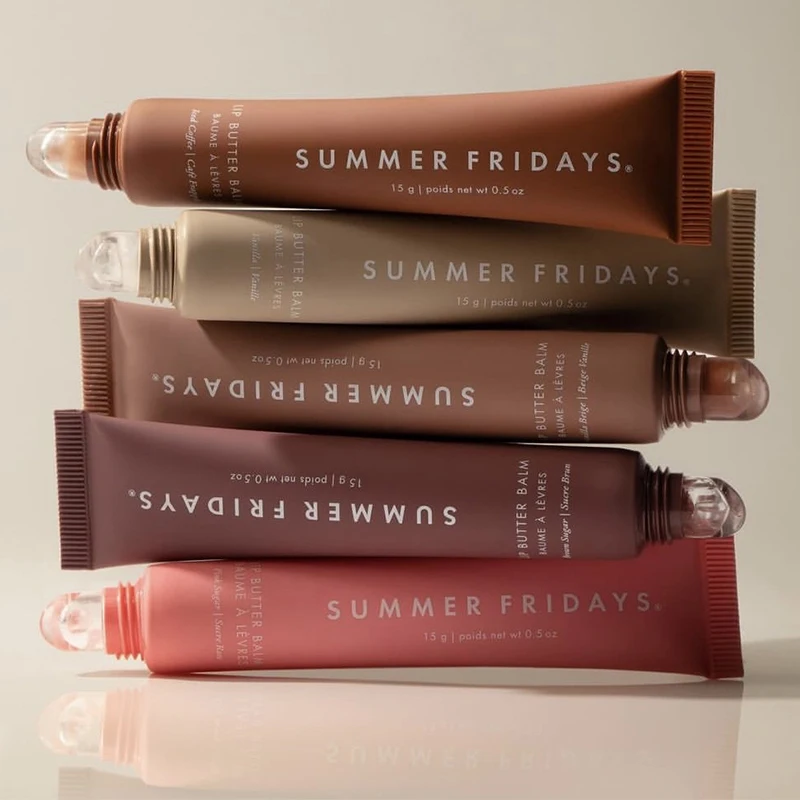Summer Fridays Balsamo per labbra Specchio idratante Lucidalabbra Lip Vaniglia Zucchero rosa Torta di caffè Odore Rossetto Olio trasparente Trucco