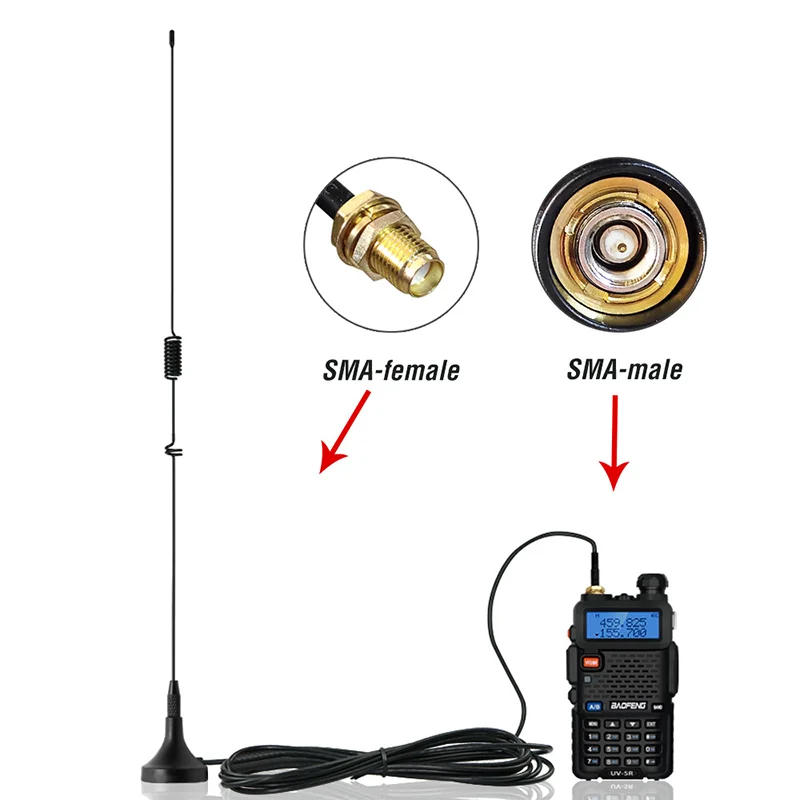 名古屋 UT-106UV カーアマチュア無線アンテナ Baofeng UV5R UV デュアルバンド VHF UHF 磁気ベースアンテナ
