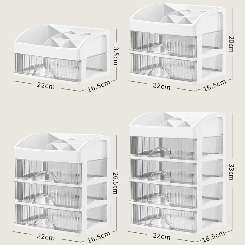 Drawer Jewelry Makeup Storage Box Large Capacity Transparent Makeup Storage Box Multi-layer Multi-functional Desktop Organizer