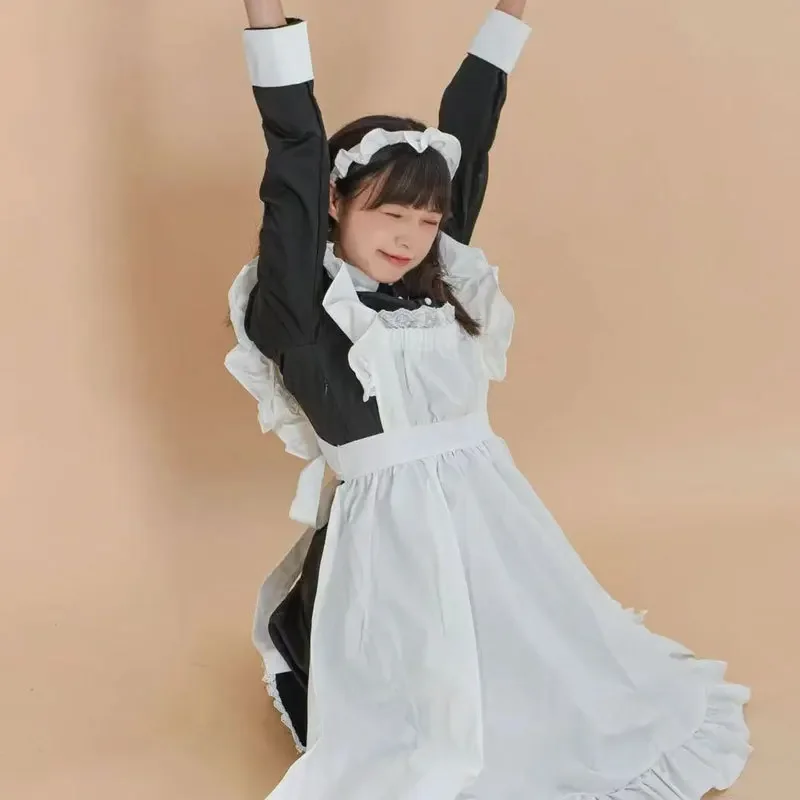 Vestido largo de Anime para mujer, traje de sirvienta de la corte francesa, disfraz de Cosplay, traje de Navidad, Halloween, Carnaval, regalos de fiesta