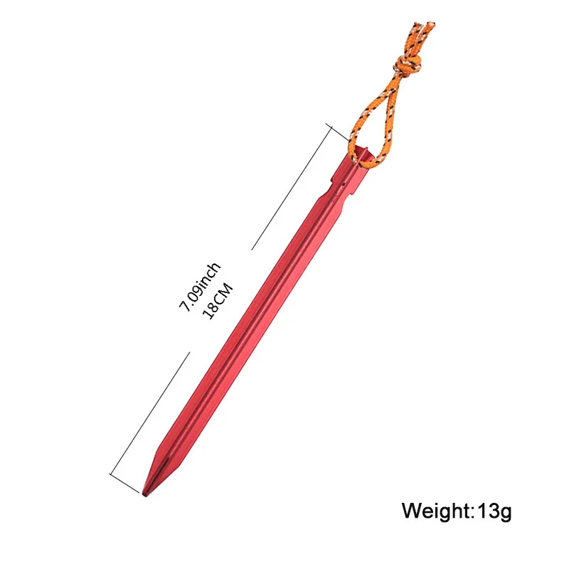 Pacoone 10 Cái/lốc 18Cm Lều Chốt Nhôm Tròn Lều Cổ Phần Hợp Kim Bạc Lều Chốt Ngoài Trời Móng Kèm Miếng
