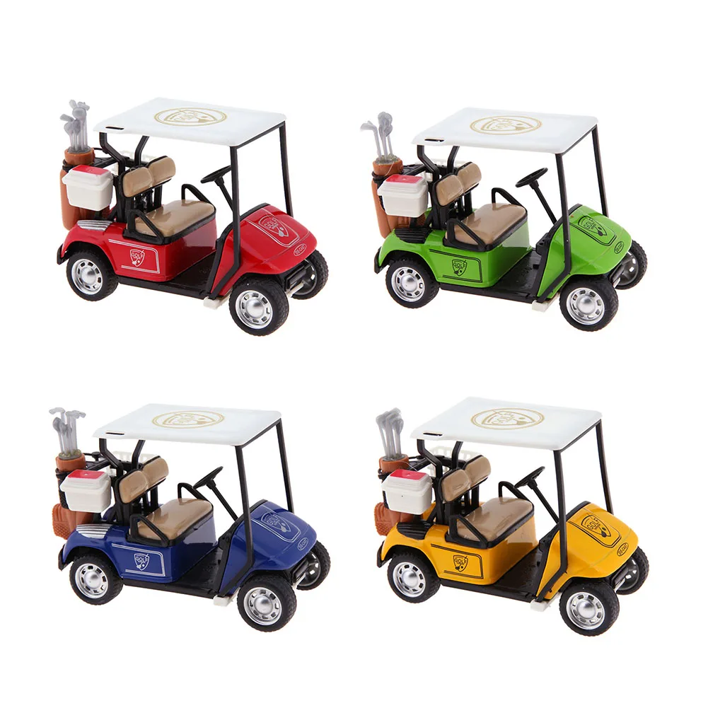 Carro modelo de golfe para crianças, mini carrinho de ação pullback, brinquedo infantil, fácil operação com luz, música, seguro para o feriado, 1/36