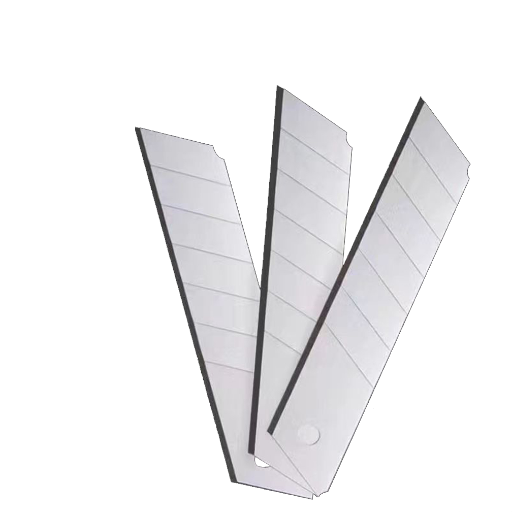 10PCS 25 มม.มีดใบมีดสําหรับมีดยูทิลิตี้เปลี่ยนบ้านโรงเรียนศิลปะหัตถกรรมกล่องกระดาษตัดมีดใบมีดเหล็กคาร์บอน