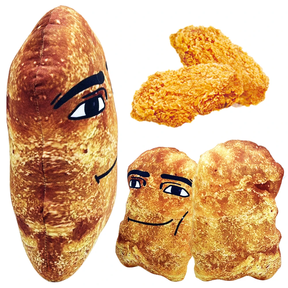 Creative นักเก็ตไก่/ขา Plushies ของเล่นไก่ใหญ่บล็อกหมอน Plush นักเก็ตไก่น่ารัก Plush ของเล่นสําหรับเด็กและผู้ใหญ่