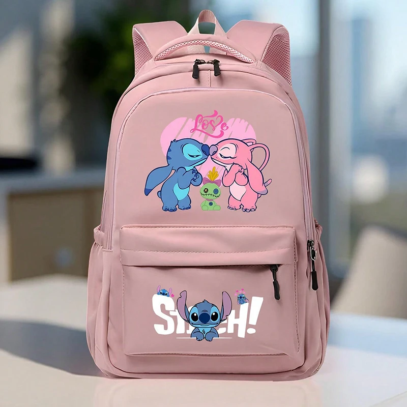 Stitch Large Capacity Backpack, Adjustable Straps for Daily Commute & Back to School, Work, Travel Carryall, Sturdy Construction