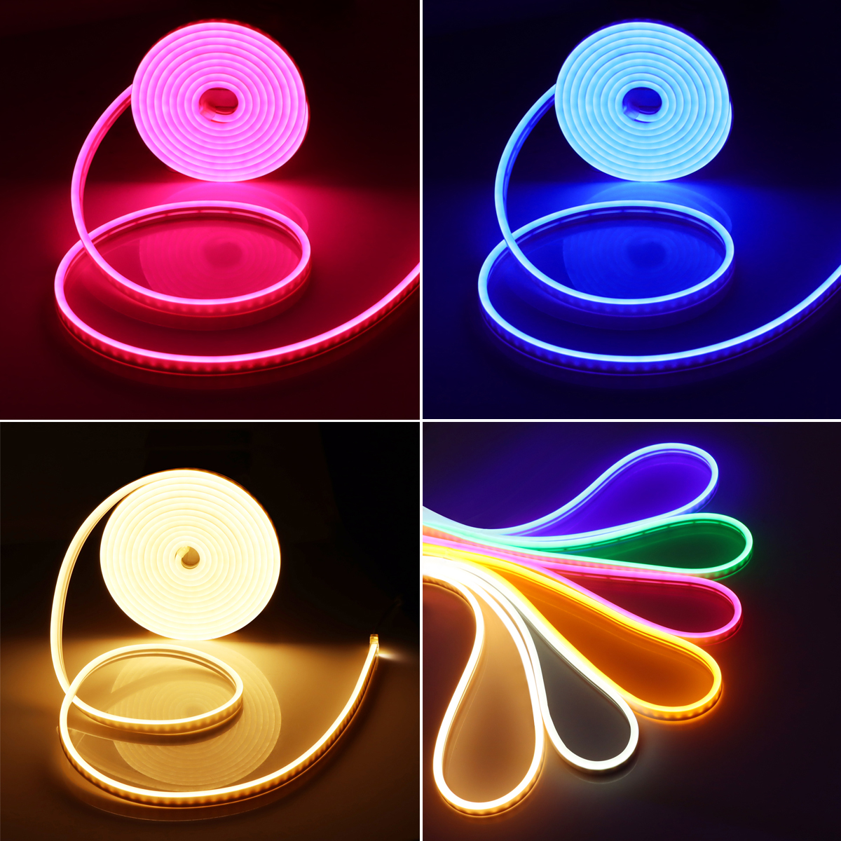 12V Neon Light LED Strip Waterdicht Touw Siliconen Buis Neon Sign Flexibele Lamp Woondecoratie DC vrouwelijke Interface 1M-5M
