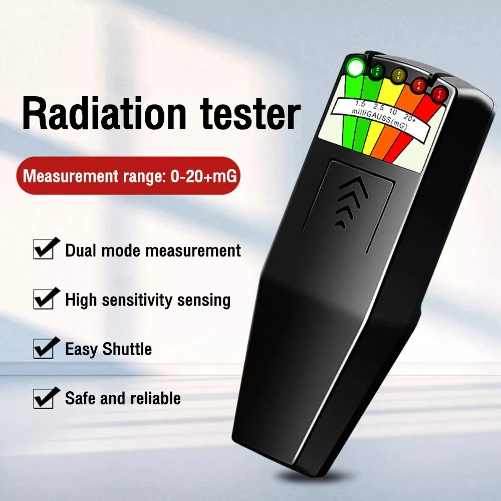 Przenośny detektor promieniowania elektromagnetycznego K2, miernik Gaussa, 5 diod LED, wykrywanie promieniowania urządzeń i niezwykłych fal