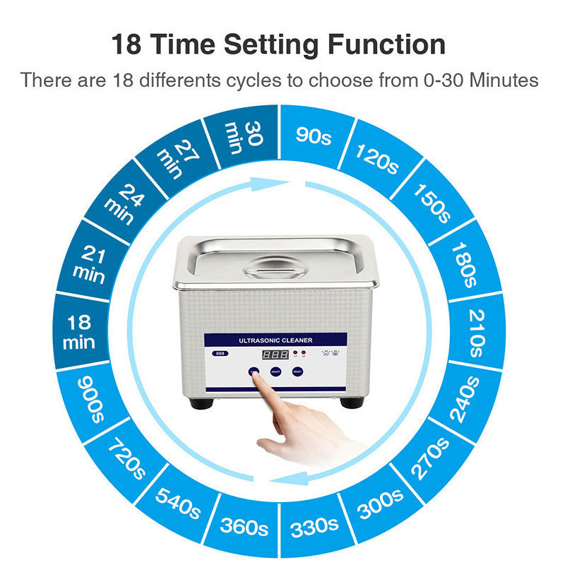 Ultrasonic Cleaner Glasses Cleaning Machine for Jewelry Watches Denture Tool Ultrasonic High Frequency Vibration Washing Bath
