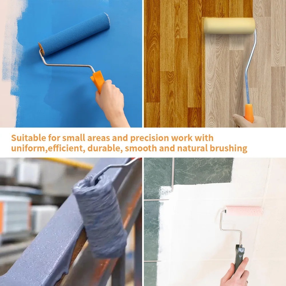 10 STKS 100mm Mini Wit Duurzaam Schuim Verfroller Mouwen Schilderen Decoreren Spons Rollers Art Sets Schilderbenodigdheden