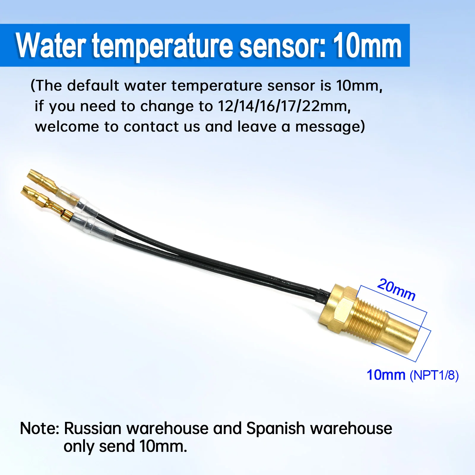 AD 2 in 1 LCD Auto Watertemperatuurmeter Watertemperatuursensor 10mm Meter Voltmeter Spanning Digitale Horizontale 12v 24v Accessoires