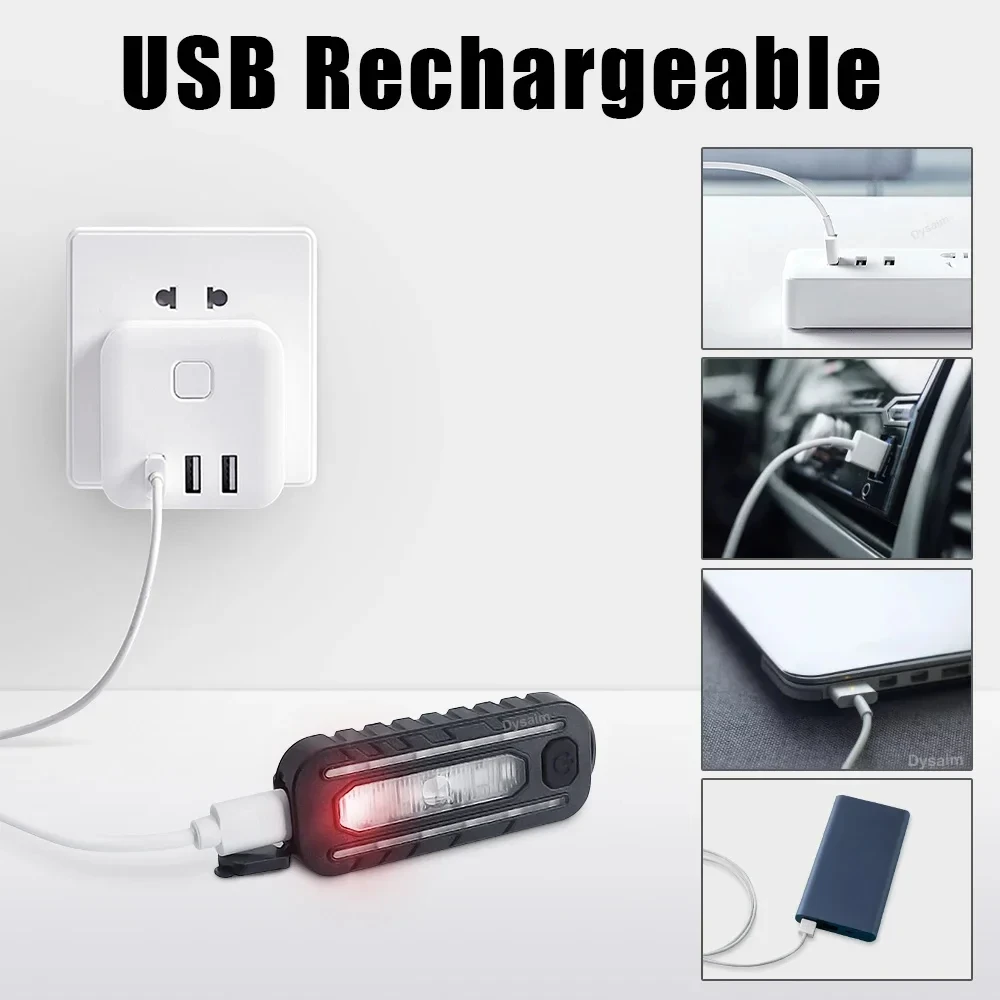 ชาร์จ USB ไฟฉาย LED ทํางานพวงกุญแจไฟฉายสําหรับตํารวจไหล่คลิปไฟเตือนกระพริบโคมไฟกลางแจ้ง
