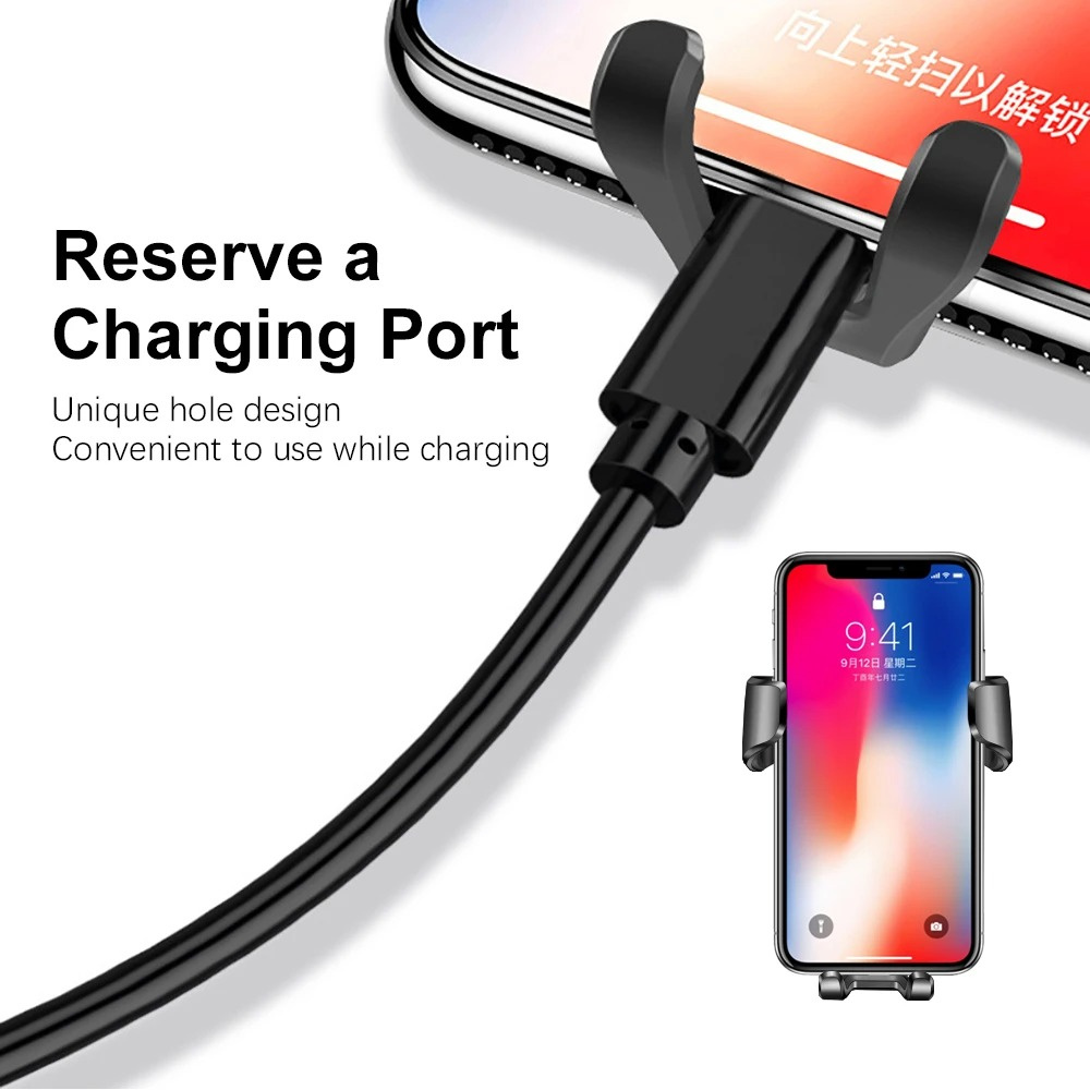 Car Mobile Phone Holder Gravity Support Bracket Car Air Vent Clip Mount Bracket  For iPhone Xiaomi Samsung GPS Navigation Holder