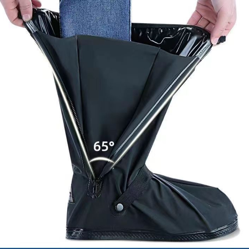 Capa de sapato para bota de chuva, preta, à prova d'água, com refletor, alta qualidade, transparente, capa contra poeira para motocicleta, bicicleta, capa de chuva, homens e mulheres