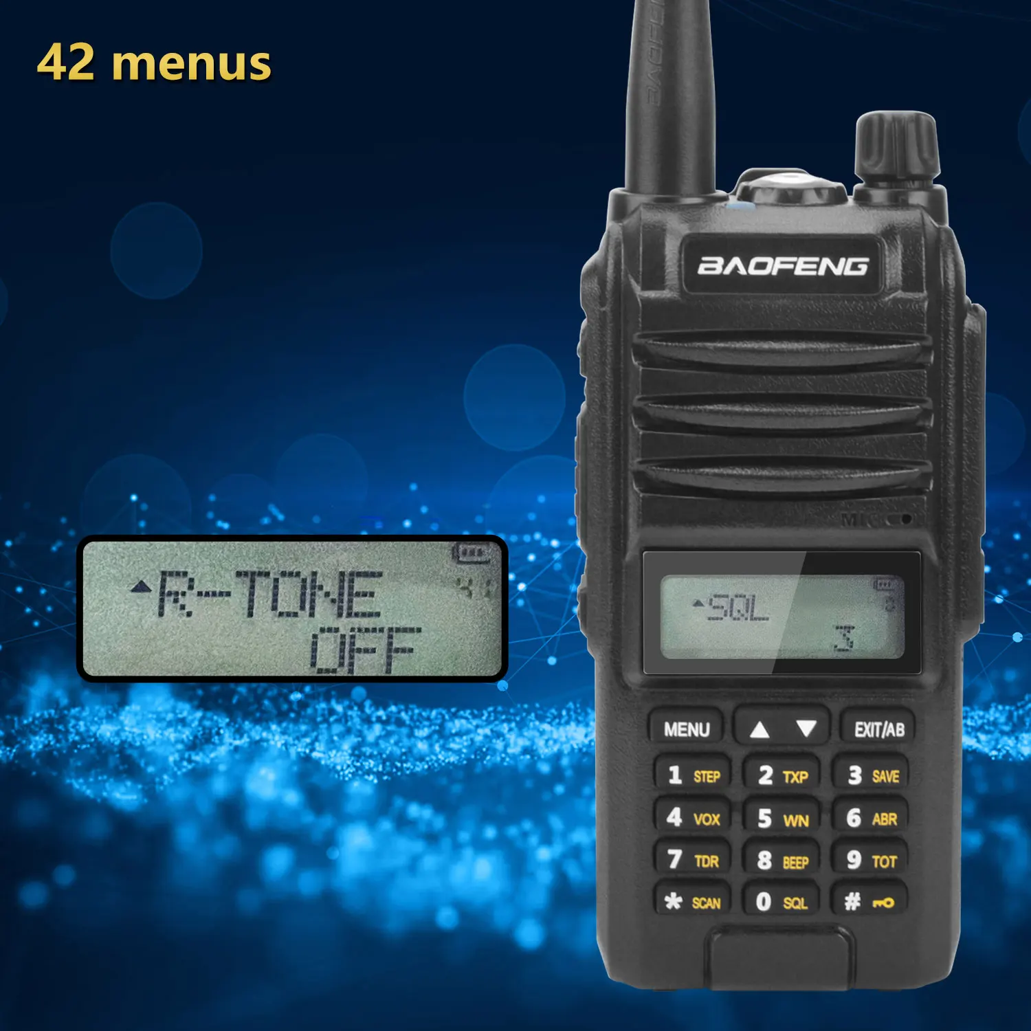 BAOFENG BF-A58S Walkie Talkie Tri-band 136-174MHz200-260MHz 400-520MHz 128Ch FM VOX Roger Beep Portable Two Way Radio