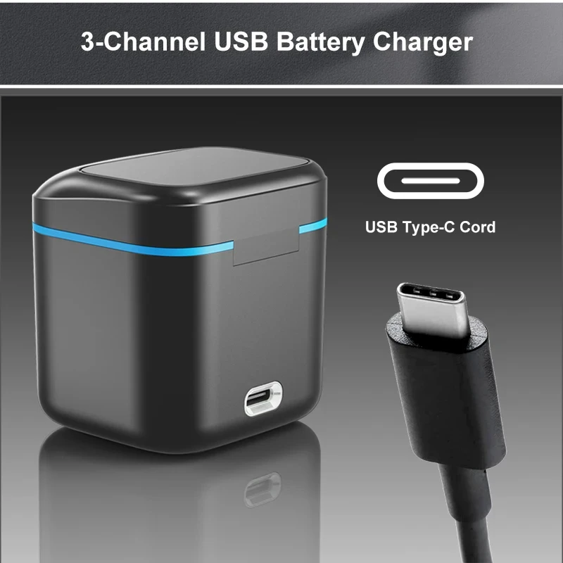 2000mAh Battery For GoPro Hero 11 10 9 Li-ion Battery Pack Motion Camera Battery Storage for GoPro Hero9 Rechargeable Batteries