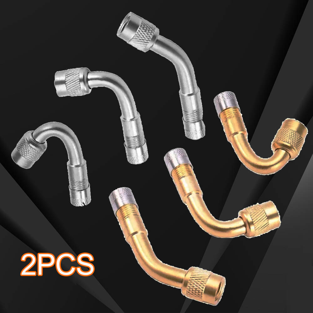 2 Stuks Motorfiets 45 90 135 Graden Hoek Gebogen Ventiel Adapter Band Buis Ventiel Uitbreiding Adapter Voor Vrachtwagen Auto Moto bike