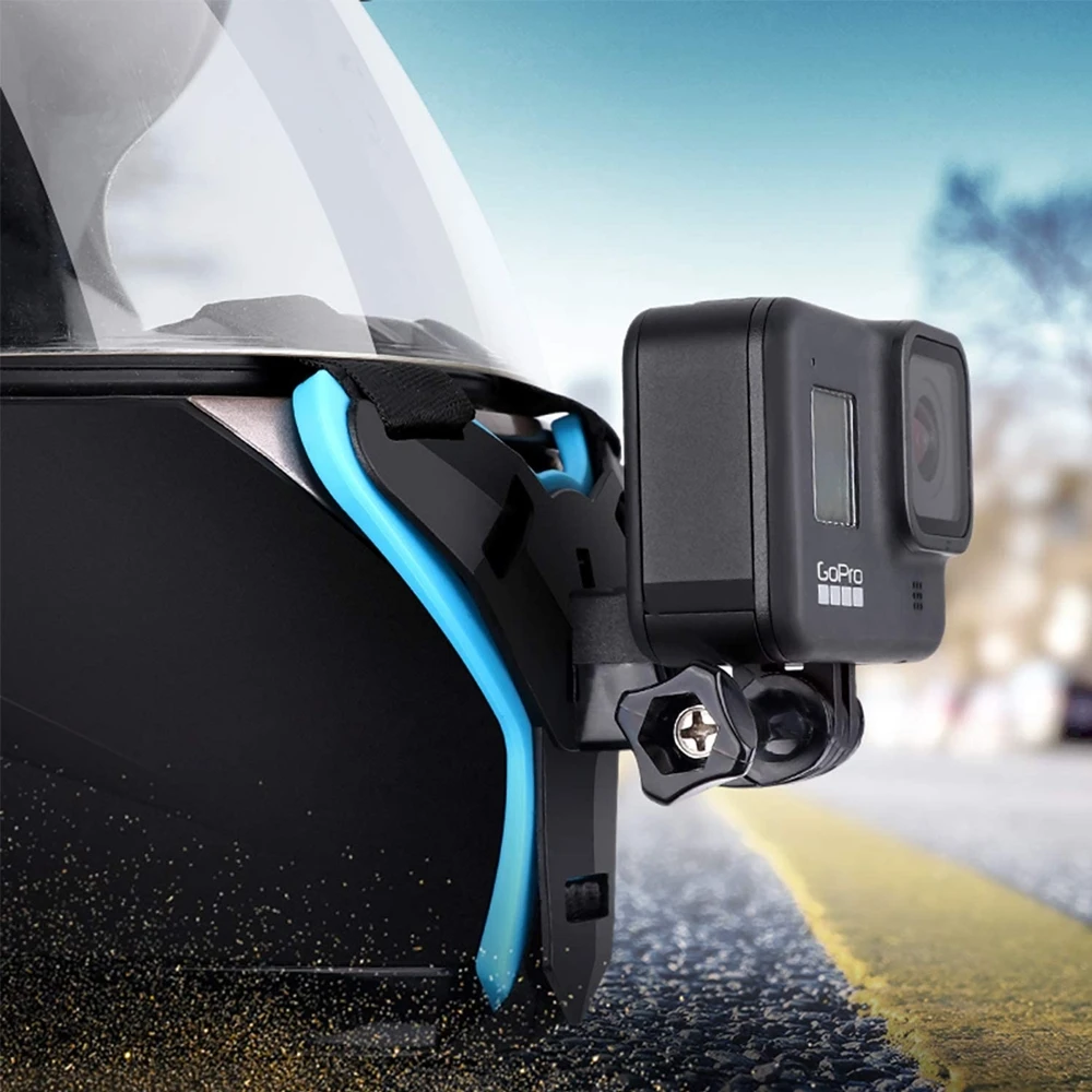ขายึดคางหมวกกันน็อครถจักรยานยนต์ ขายึดหมวกกันน็อครถจักรยานยนต์ GoPro Action และอุปกรณ์เสริมกล้องกีฬา