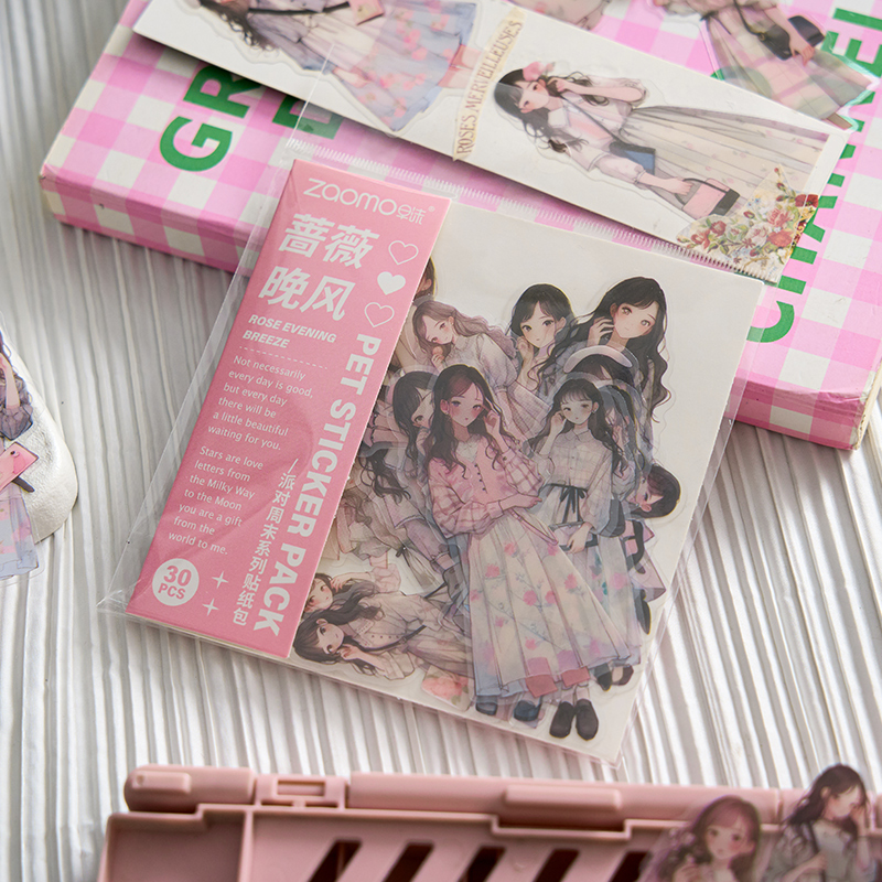 30 ピース/パック PET ステッカーカラフルなツリー DIY スクラップブッキングプランナーコラージュ日記用品美学ステッカー文房具