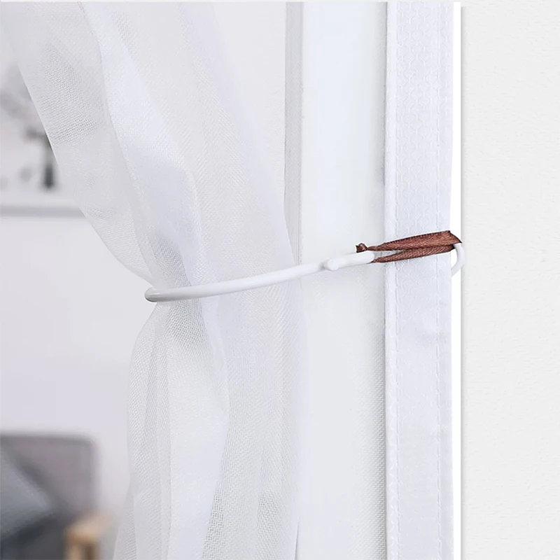 White magnetic mosquito curtain, magnetic self-priming screen door, mosquito net, household self-adhesive customizable curtain
