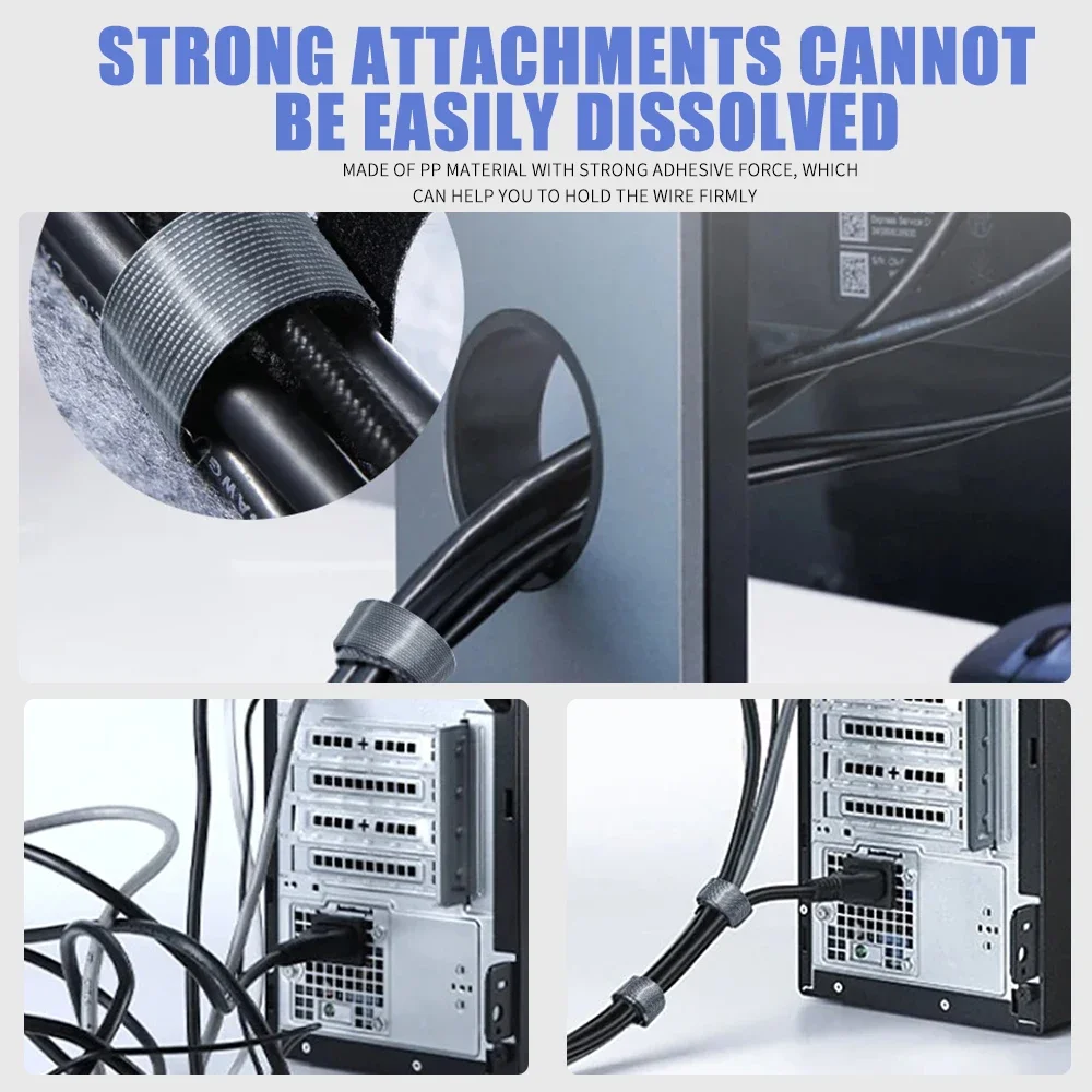 0.5m/1m/2m/3m/5m Cable Organizer Organizador Cable Management Ties Mouse Wire Earphone Holder For iPhone Samsung Protector Cable