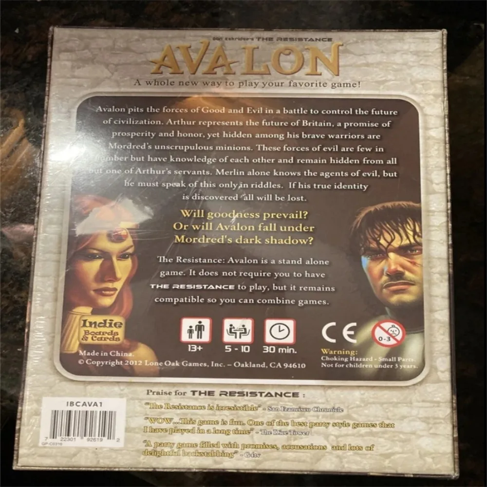 การ์ดเกมกระดาน Avalon เหมาะสําหรับการสังสรรค์ งานปาร์ตี้คริสต์มาส เพื่อนดื่มและความบันเทิง