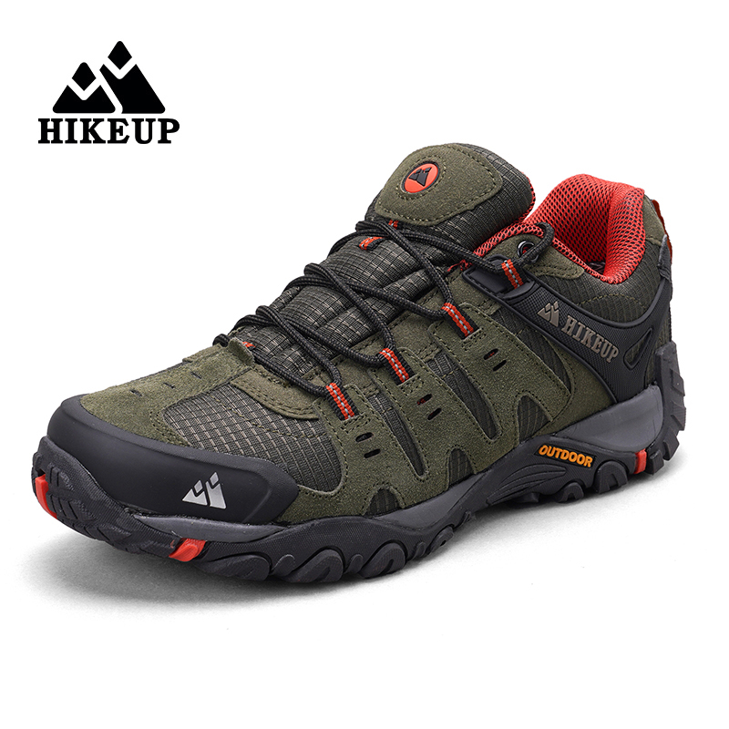 HIKEUP Herren Wanderschuhe Wildleder Outdoor Schuhe Verschleißfeste Männer Trekking Wandern Jagd Taktische Turnschuhe