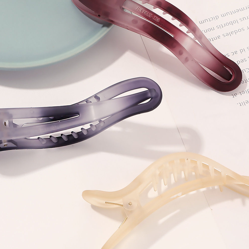 ใหม่อะคริลิค Matte Duckbill ผม Claws Barrettes โบว์สีทึบคลิปผมอุปกรณ์เสริมผมสําหรับผู้หญิง Hairpin หางม้า Headwear