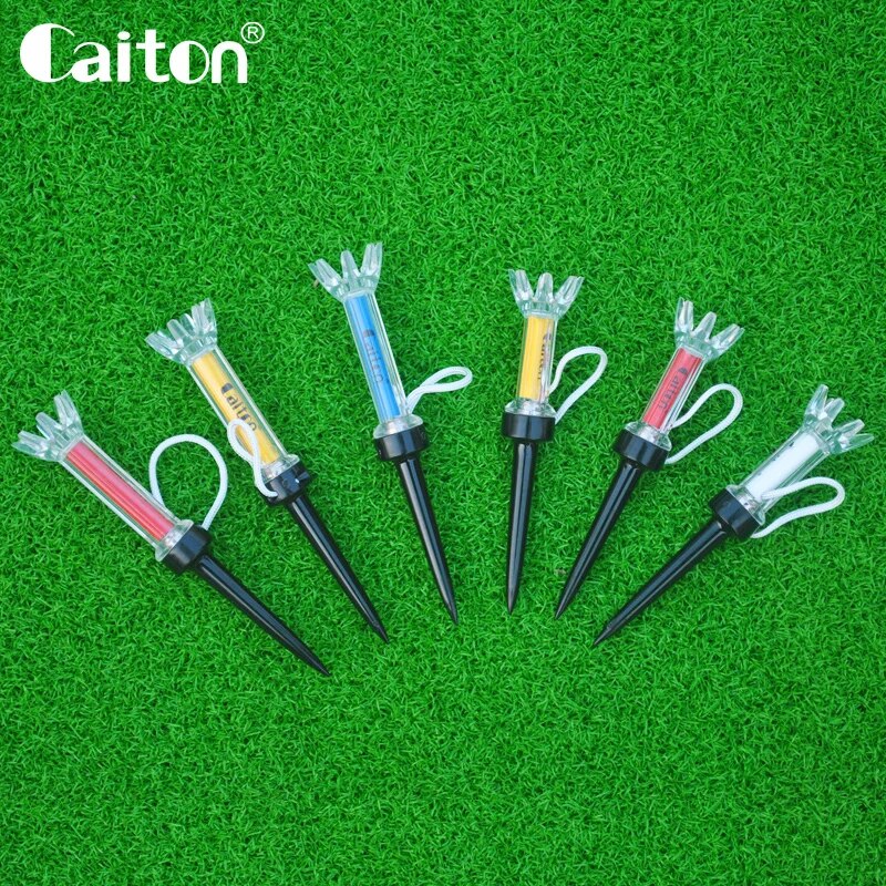 Melhore seu jogo de golfe com o conjunto de camisetas de golfe de plástico magnético Caiton 5pcs - salto de 360 graus