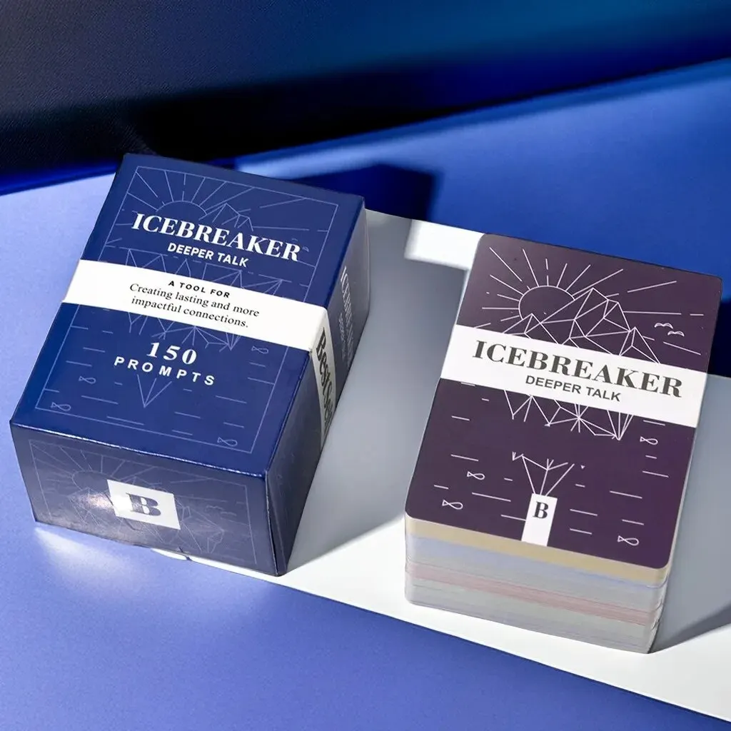 เกมไพ่ Icebreaker BestSelf Talk Game การสนทนา Starter Deep Talk Deck เครื่องมือที่มีประสิทธิภาพเสริมสร้างความสัมพันธ์เกมกระดาน