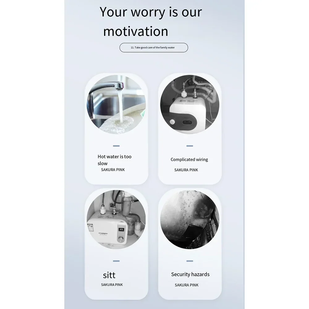 High Power Kitchen Household Connection Fast Heating Faucet Mini Water Heater Easy To Install And Remove Washbasin Water Heater