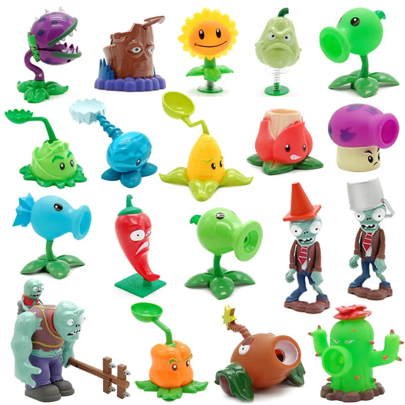 植物 vs ゾンビ 2 プレイセットサボテンピーシューターココナッツキャノン本物のゲームシーンフィギュア装飾品ソフトシリコン誕生日ギフト男の子