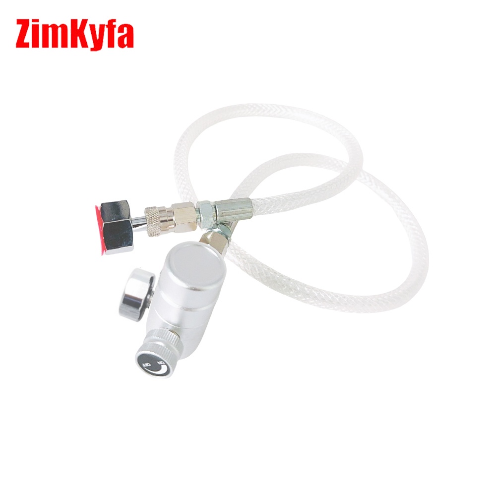 Whipped Cream Pressure Regulator Valves with 80cm Clear NO2 Gas Refill Hose For N2O 0.95L Cans
