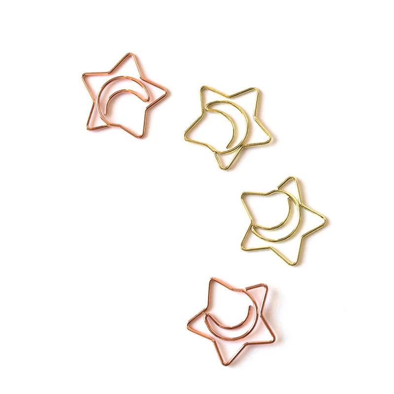 50 шт./упаковка, зажимы для книг «Луна и звезды»