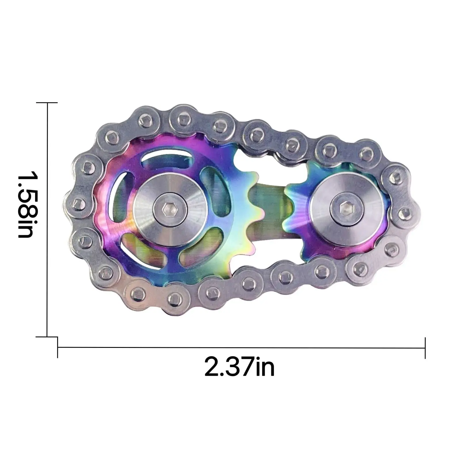 Metal mão spinner corrente engrenagem metal fidget spinner adulto edc brinquedos foco tdah ferramenta escritório alívio do estresse brinquedos