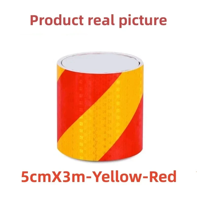 3 M/5 M/10 M * 3 ซม.สะท้อนแสงเทปกาวซ้ายหรือขวา Twill สีขาว-สีแดงแถบกันน้ําความปลอดภัยสะท้อนแสงสติกเกอร์สําหรับรถยนต์