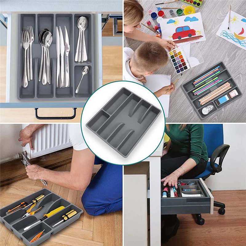 Cassetto cucina cassetto organizzatore portaposate portautensili Organizer per posate vassoio Organizer per posate in plastica