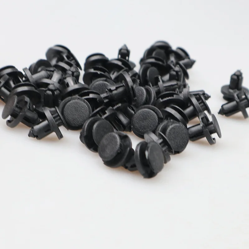 10/20/50pcs 8 มม.เส้นผ่านศูนย์กลาง 8 มม.สีดํารถกันชนแผงประตู Fender Liner คลิป Retainer พลาสติกตัวยึดอัตโนมัติ Rivets คลิป