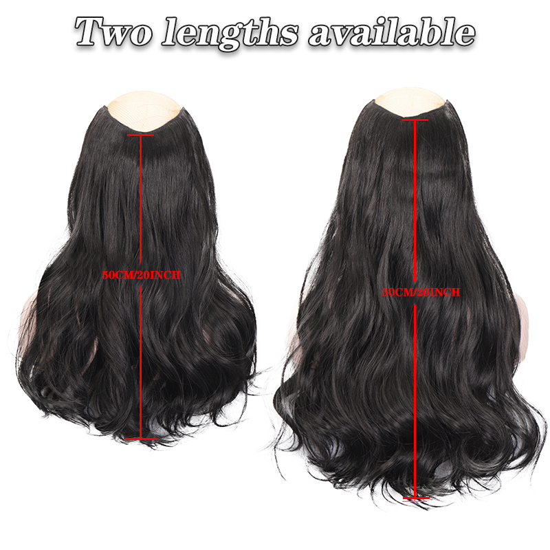 MSTN-Extensión de cabello largo sintético de 24 pulgadas, postizo resistente al calor, pieza de cabello de forma Natural