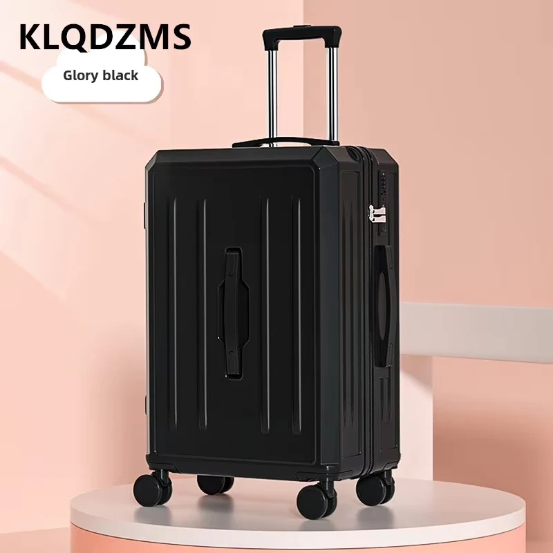 KLQDZMS กระเป๋าเดินทางขนาดใหญ่ความจุรถเข็น 20 นิ้ว PC Boarding Box 22 "24" 26 "28 นิ้ว multi-function กระเป๋าเดินทาง