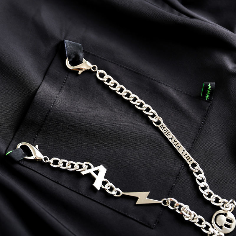 ARENS 黒ゴシックブラウスヴィンテージカジュアルストリート原宿シャツ春秋特大非対称トップパンク長袖