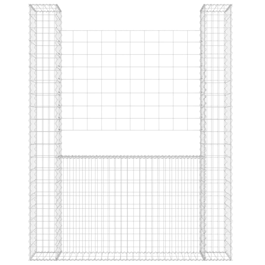 Panier De Gabion En Forme De U Avec 2Mmaux Fer 140X20X200 cm