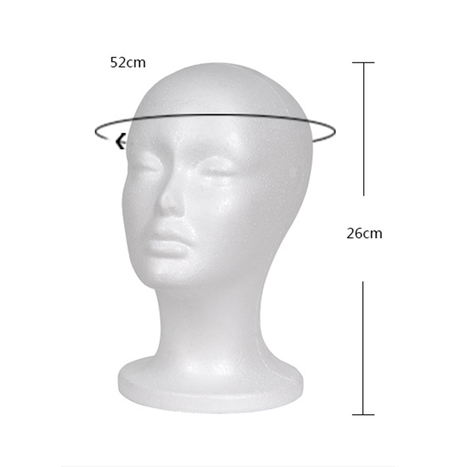 Female Foam Mannequin Head Wig Display Holder Lightweight for for Home Salon Hat Wig head Stand Display Foam Mannequin Wig Stand